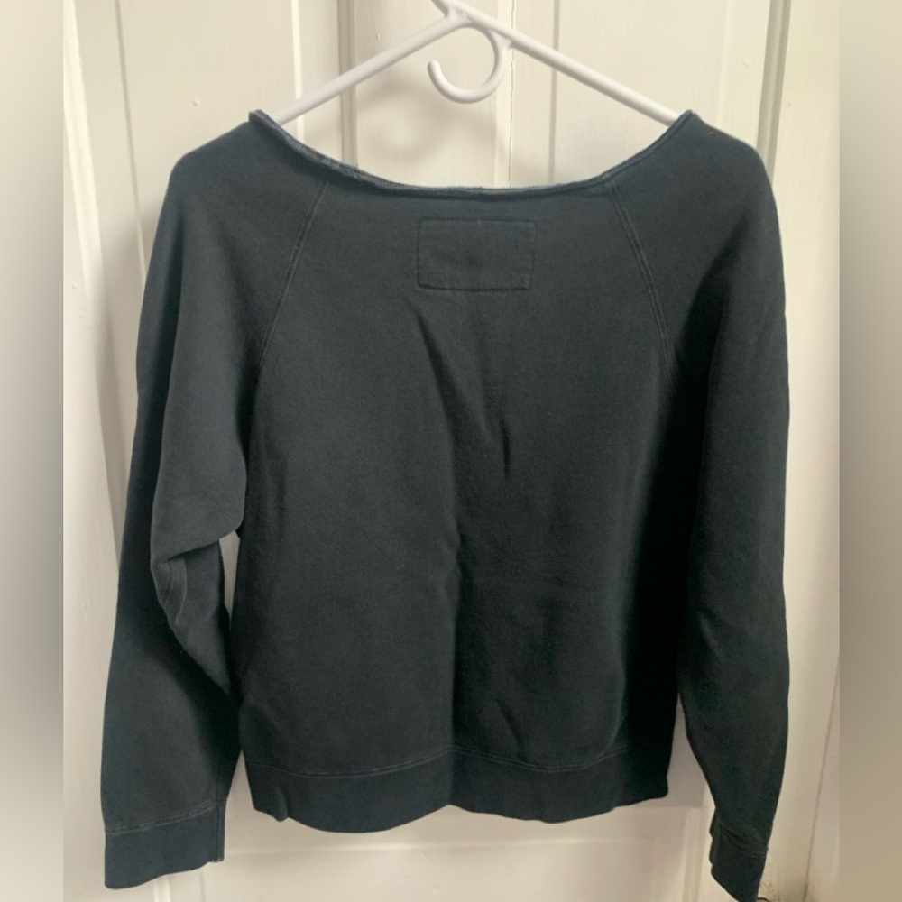Nili Lotan Tiara V Neck Sweatshirt Black XS - Picture 4 of 5